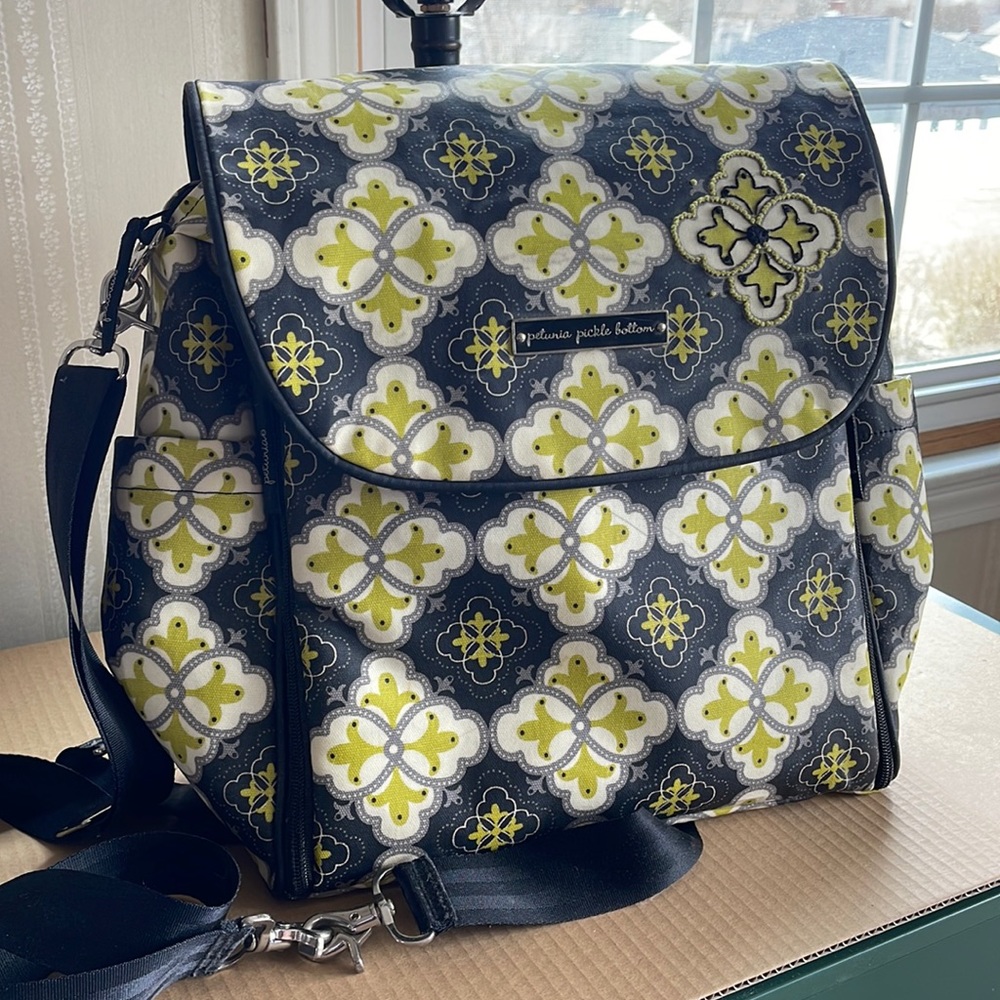 Petunia Pickle Bottom Boxy Backpack Cross Body Shoulder Diaper Bag